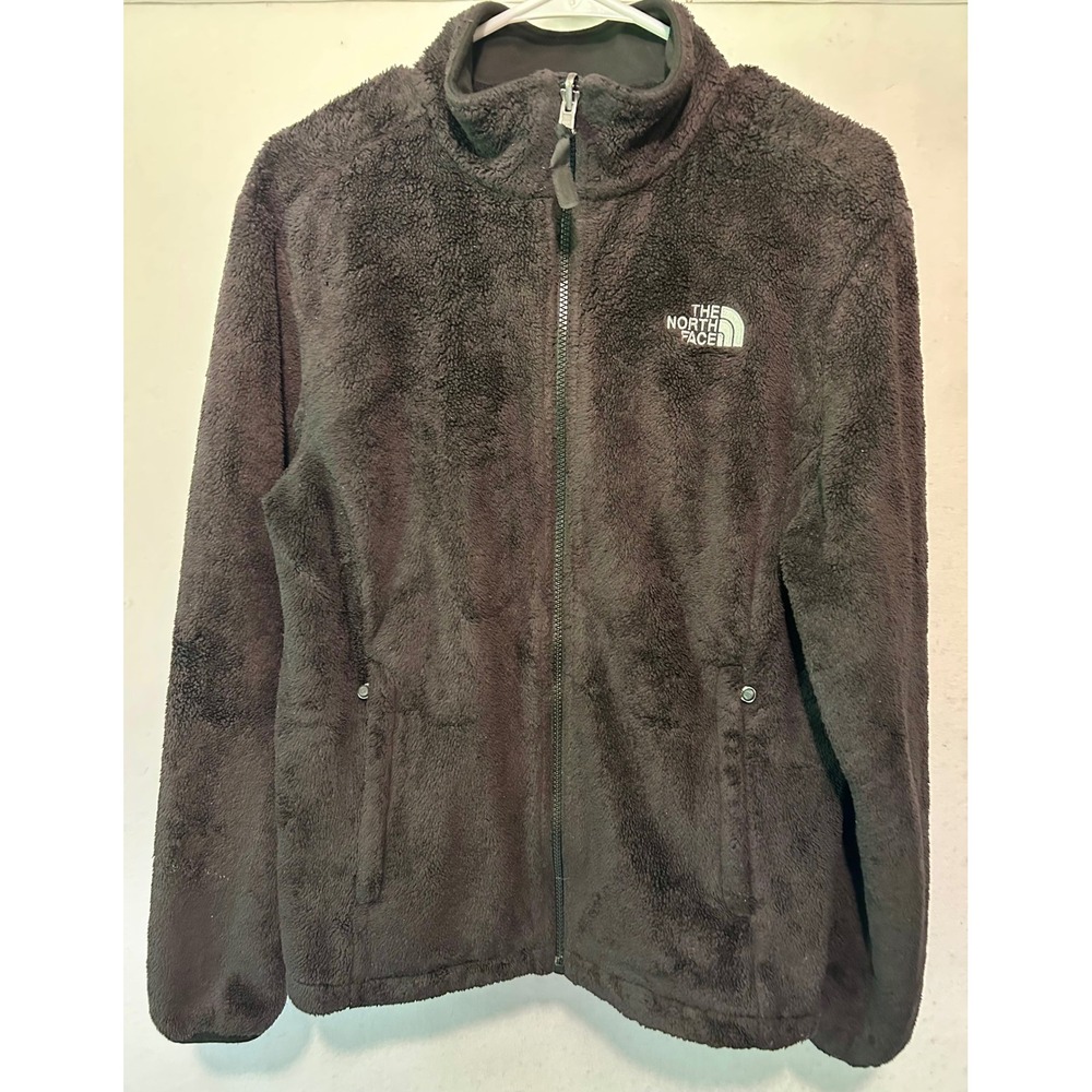 The‎ North Face Osito Black Full Zip Fleece Jacket Womens Large Mock Neck Plush
